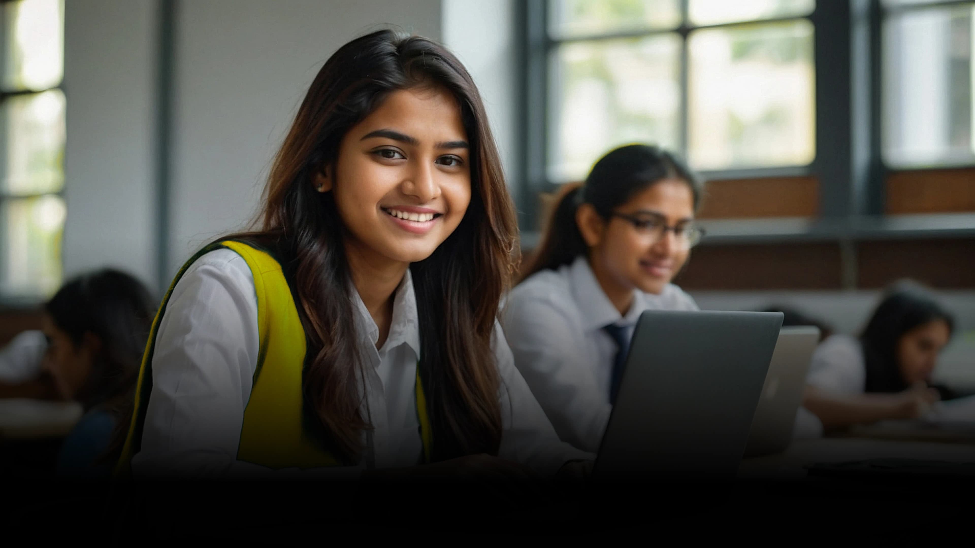 Frameboxx student preparing an admission application