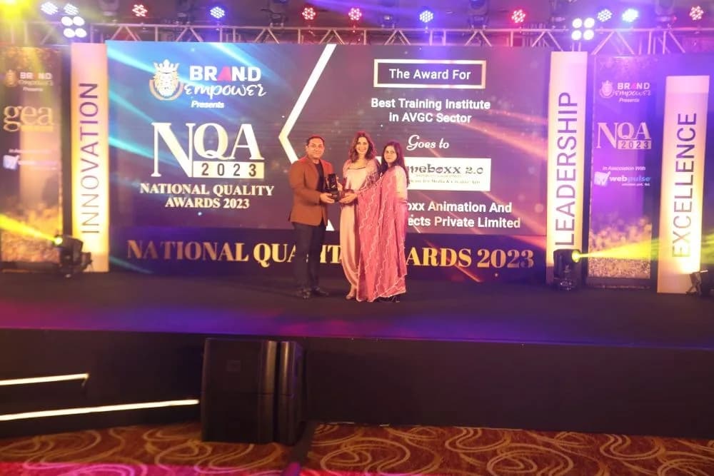 Frameboxx Animation and Visual Effects Pvt. Ltd. wins 'Best Training Institute Award in AVGC Sector' at NQA National Quality Awards 2023