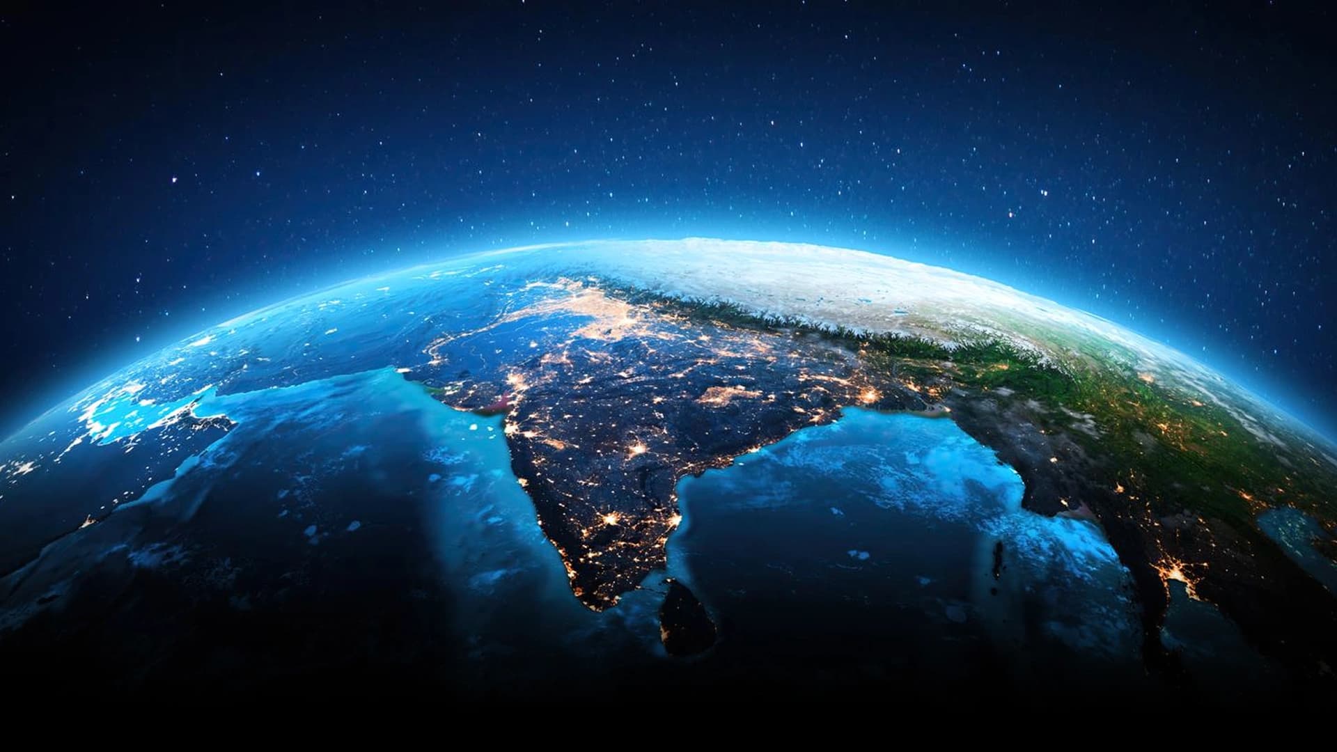 Earth from space with glowing atmosphere — Frameboxx nationwide presence