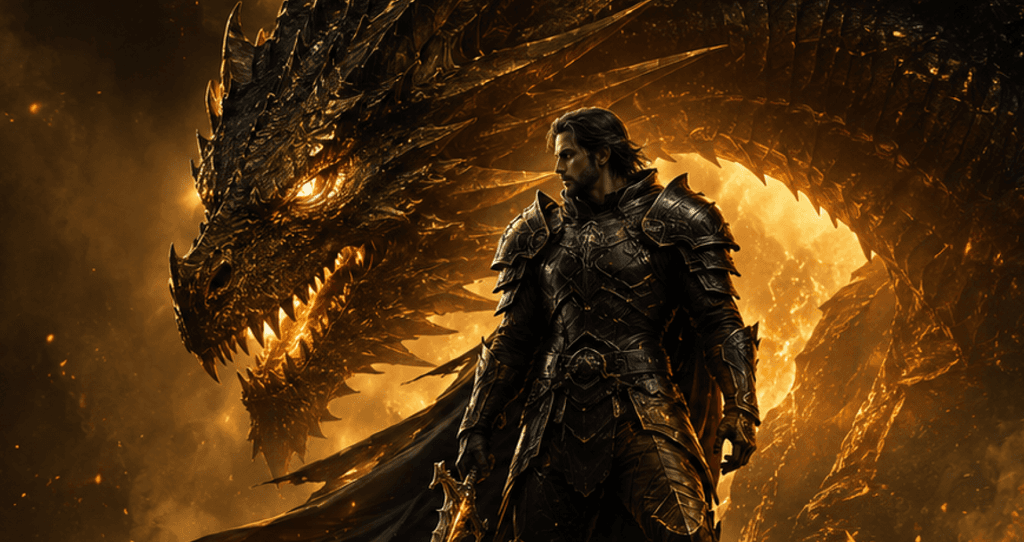 Warrior and dragon for B.Sc. in 3D Animation & Visual Effects (Medhavi)