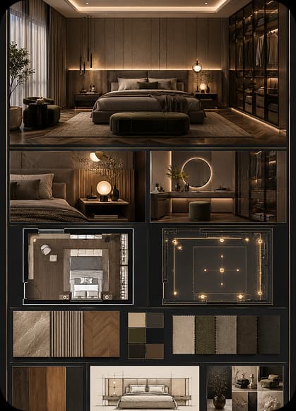 Master bedroom suite interior student project