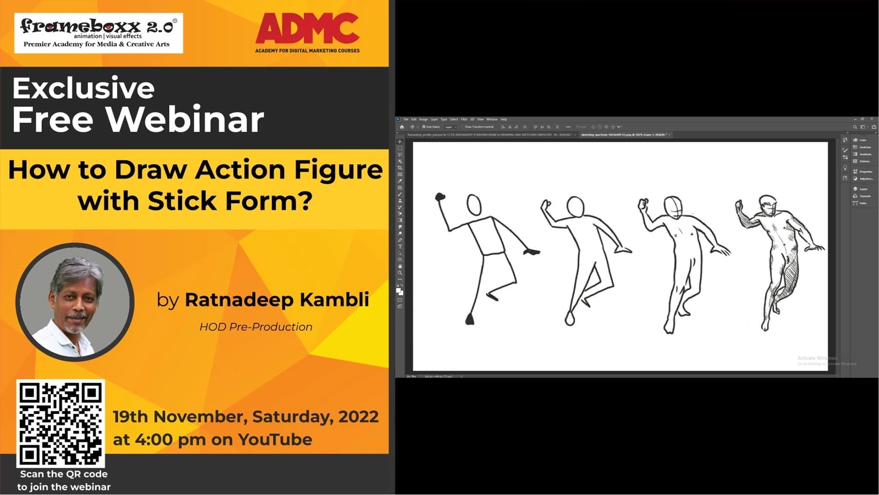 How To Draw Action Figure With Stick Form?