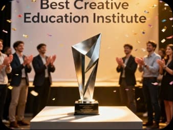 Trophy for Best Creative Education Institute award