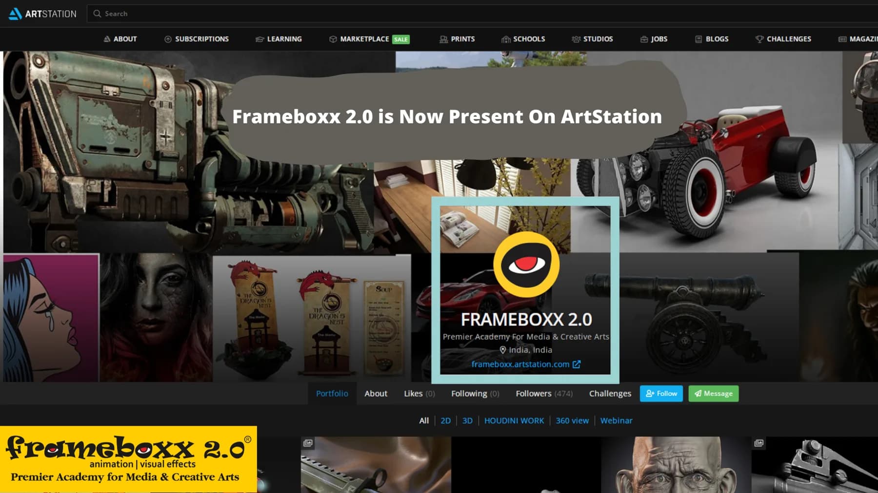 Frameboxx is now present on Art Station