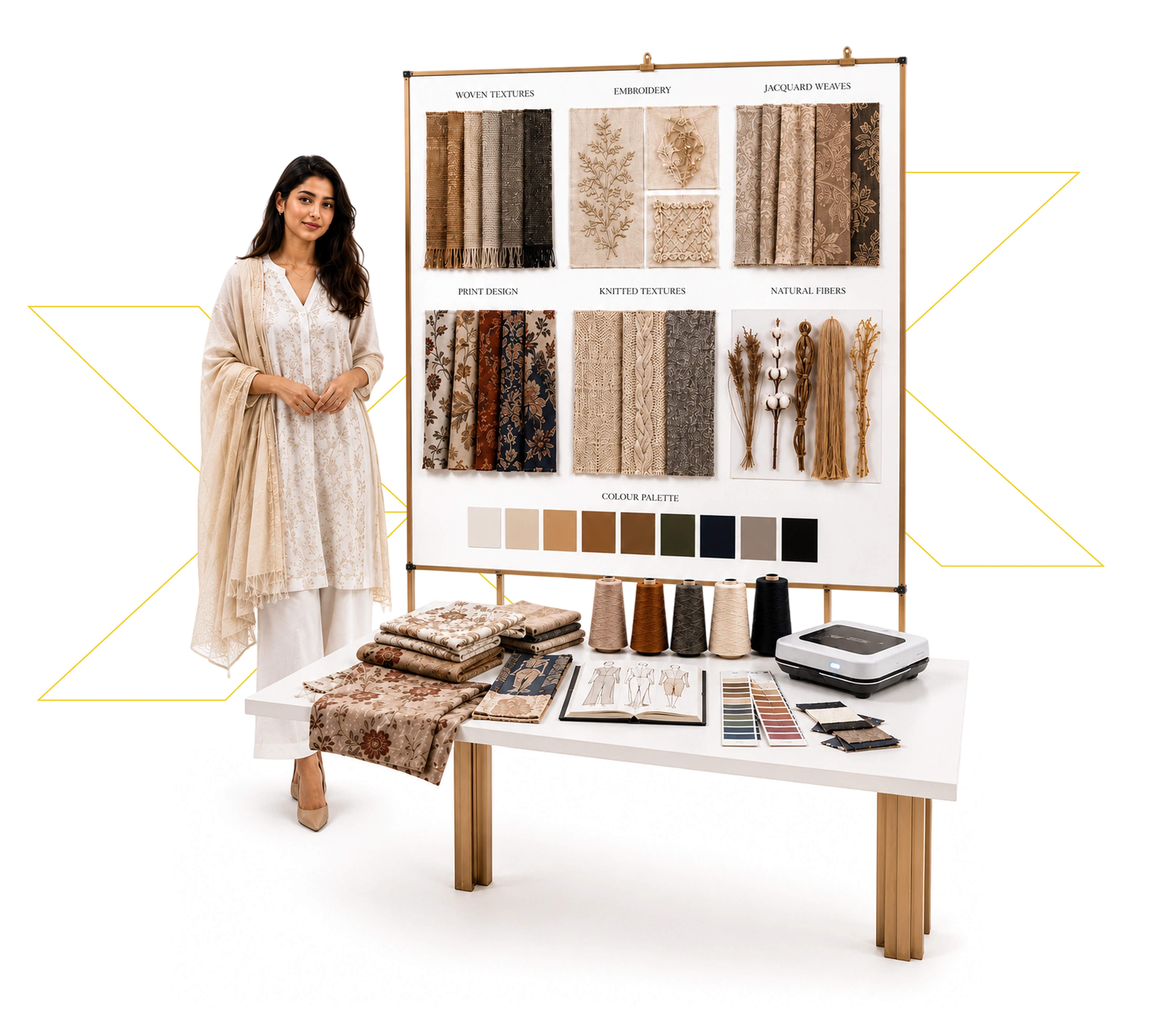 Course overview visual for Expert Program in Textile Design