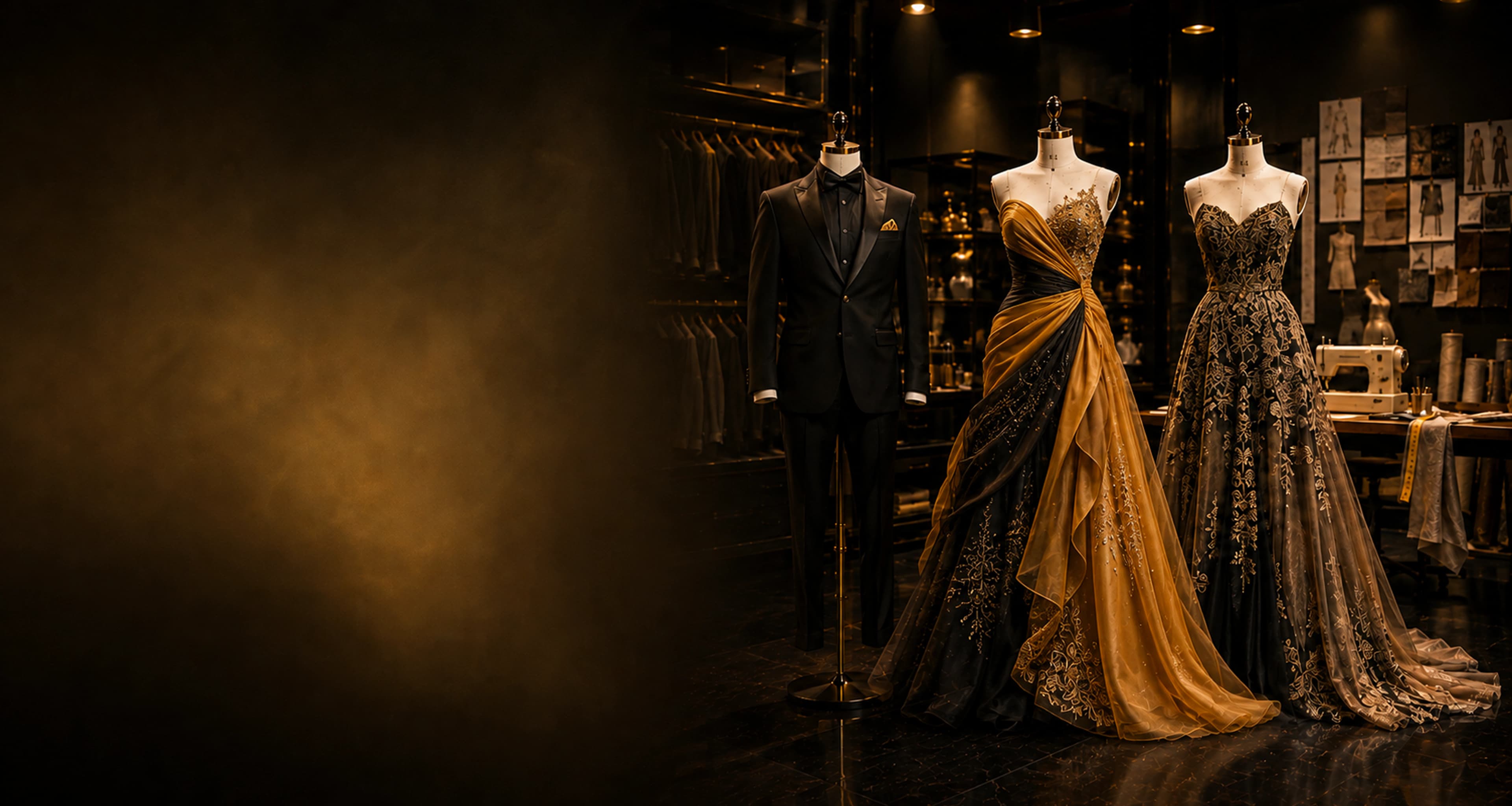 Fashion atelier with men’s tuxedo and women’s gown for Specialization Program SPFD- M/W