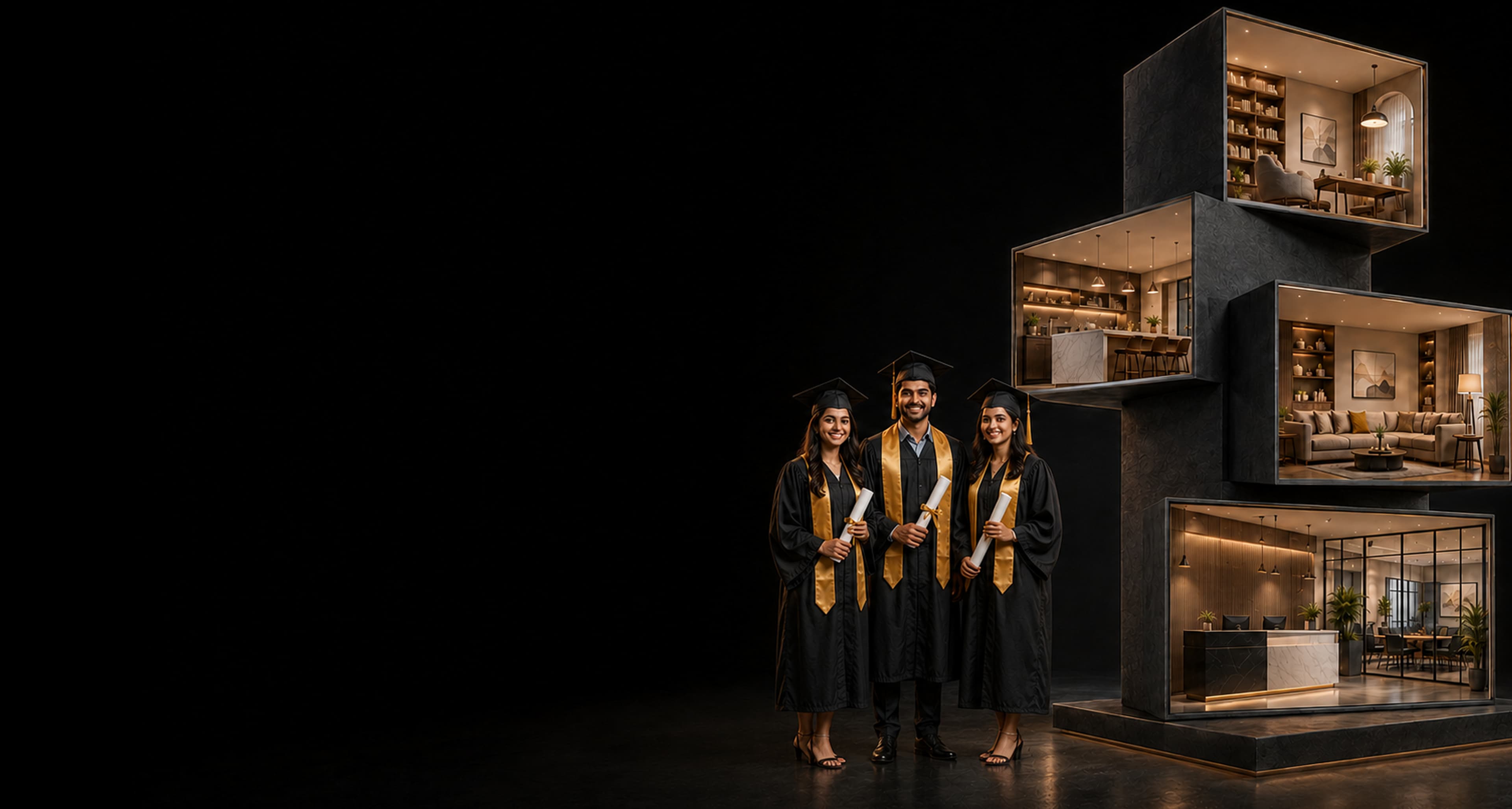 Graduates with residential and commercial interior design showcases for SPID- R/C