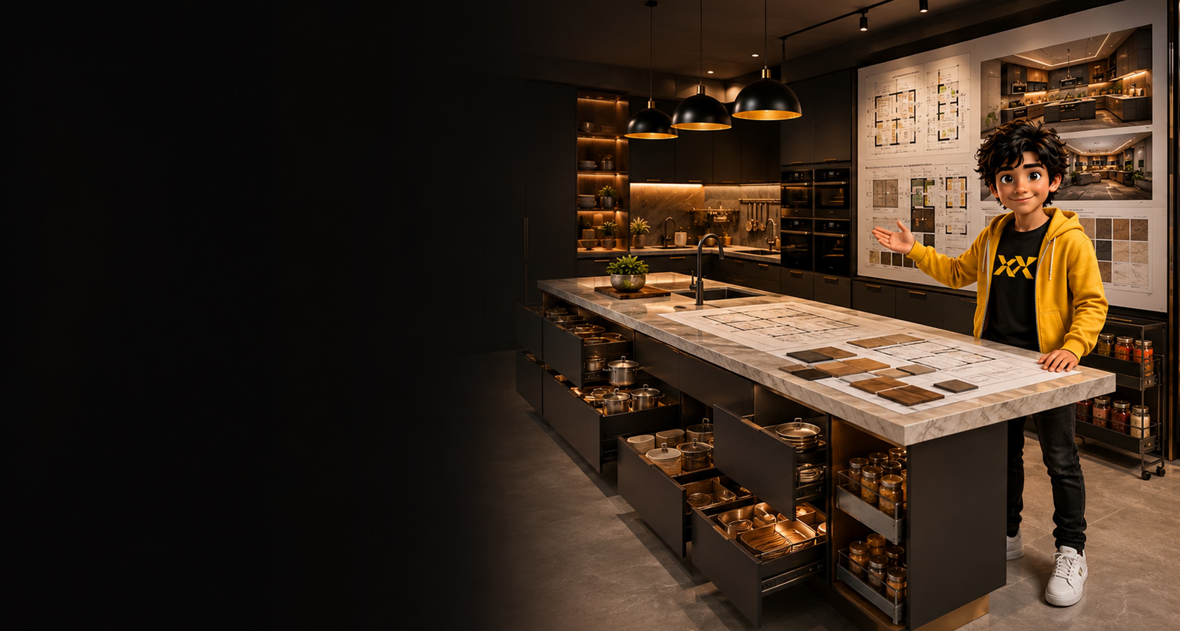 Kitchen design studio with modular island for Expert Program EPKD