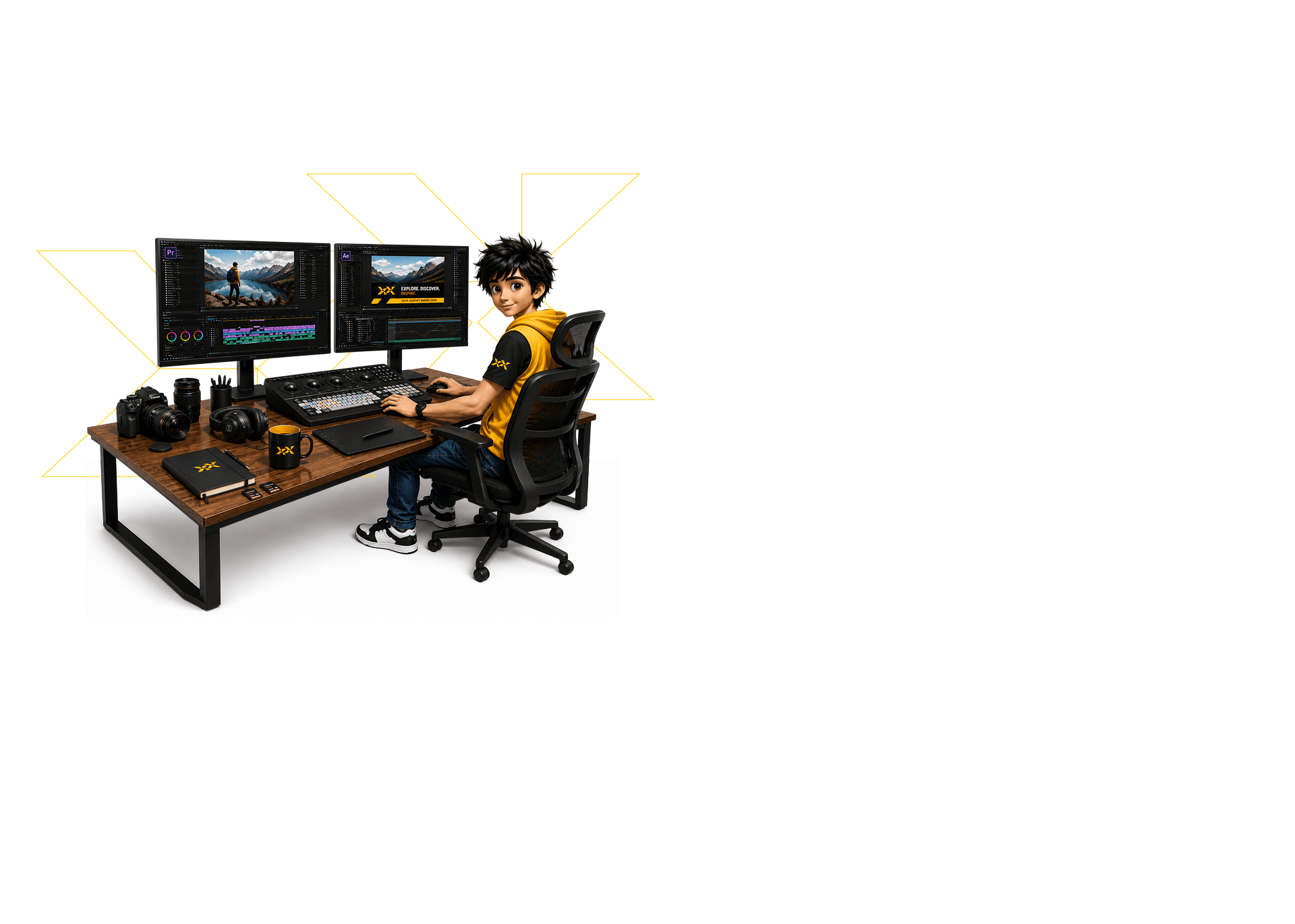 Course overview visual for Expert Program in Graphic Designing & Video Editing