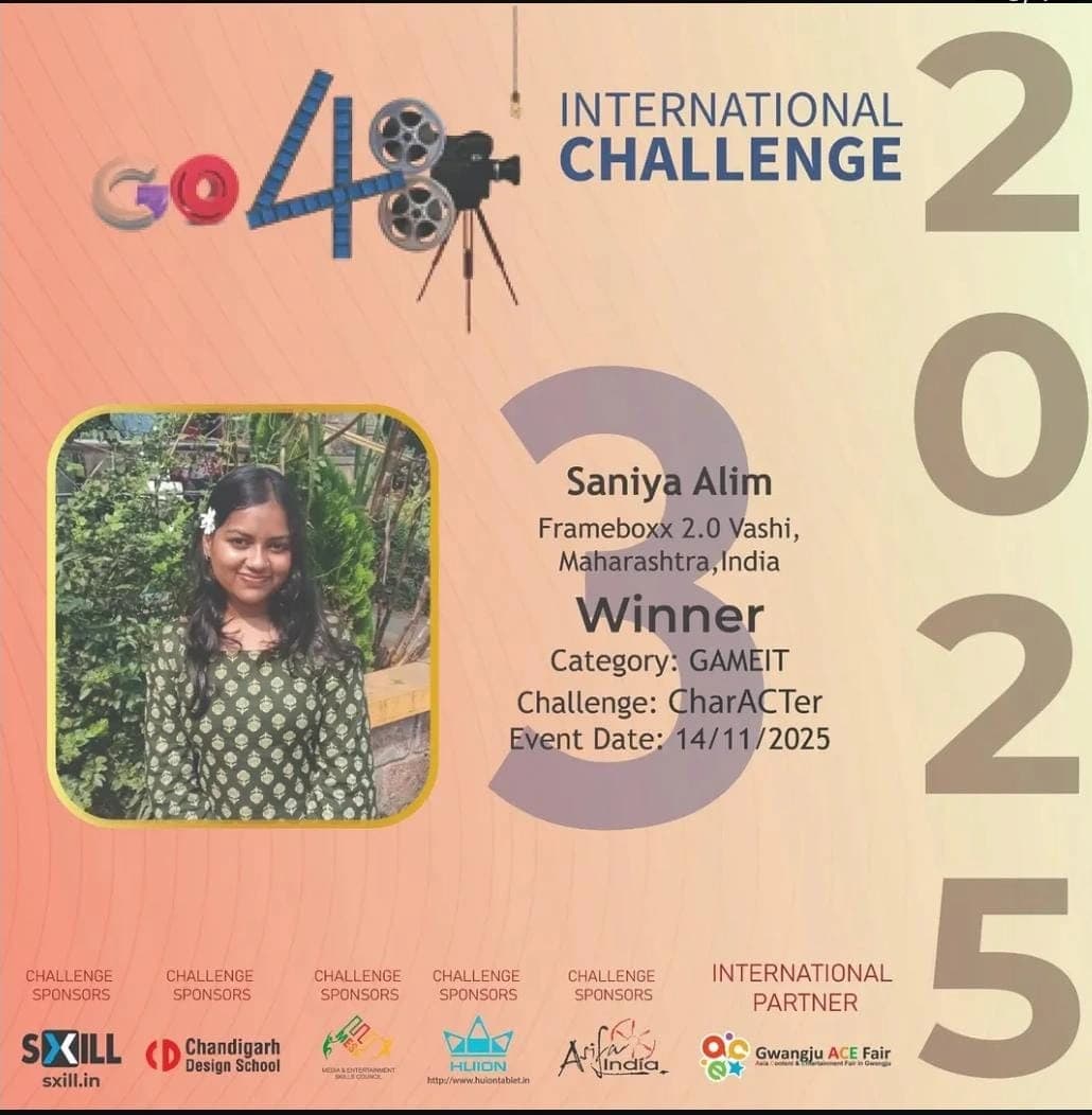 Saniya Alim — 3rd Place — Character Sketching