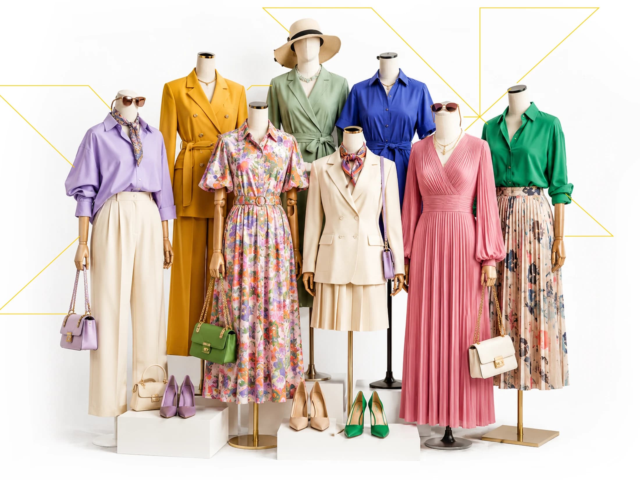 Styled fashion mannequin collection for Master Program In Fashion Design overview