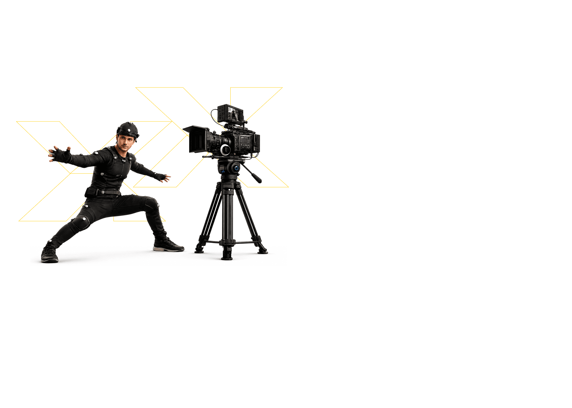 Motion capture performer and cinema camera for M.Sc. Animation & VFX course overview