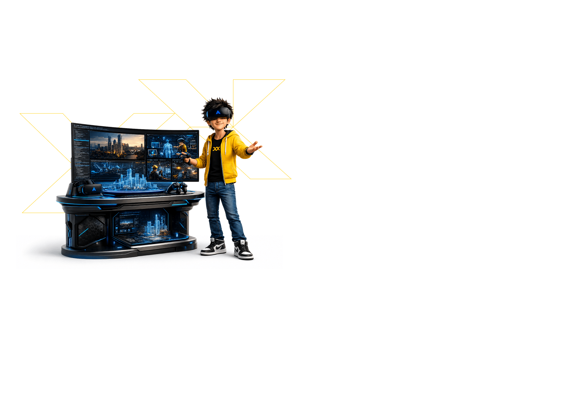 Course overview visual for Future Technologies Virtual Reality