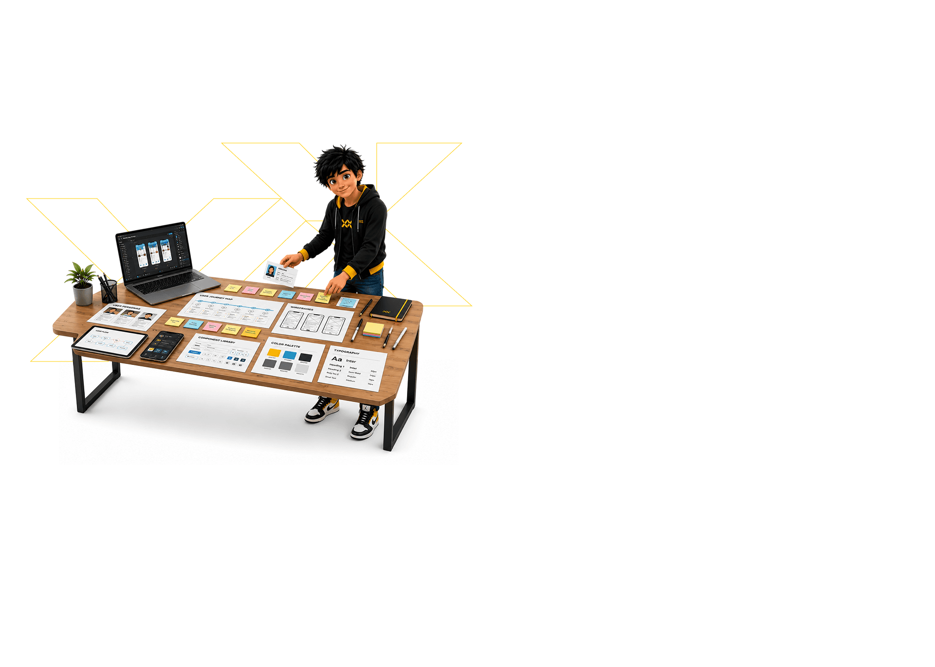 Course overview visual for Expert Program in Web & UI / UX Design