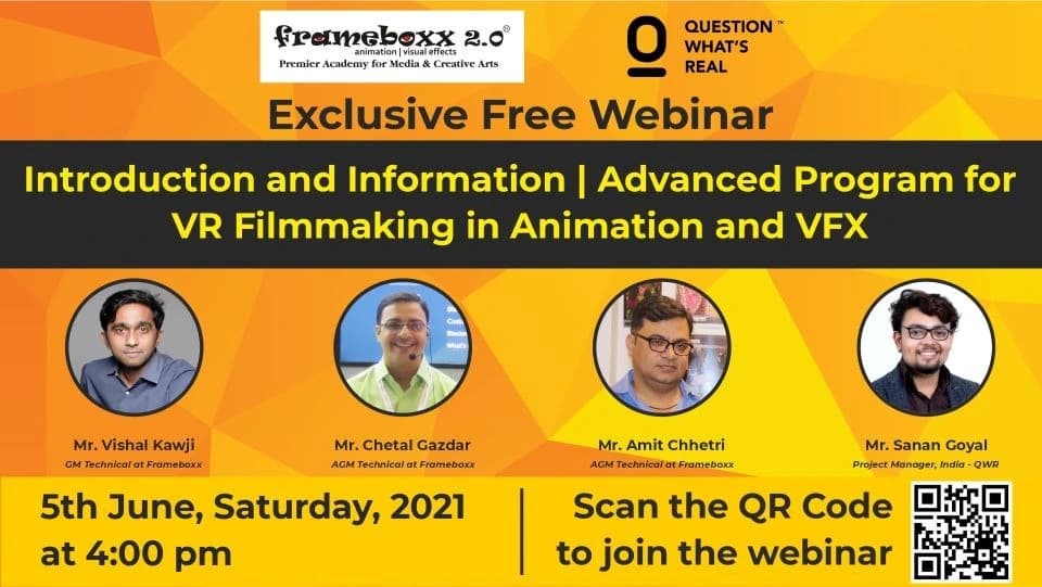 Introduction and Information- Advanced Program for VR Filmmaking in Animation and VFX